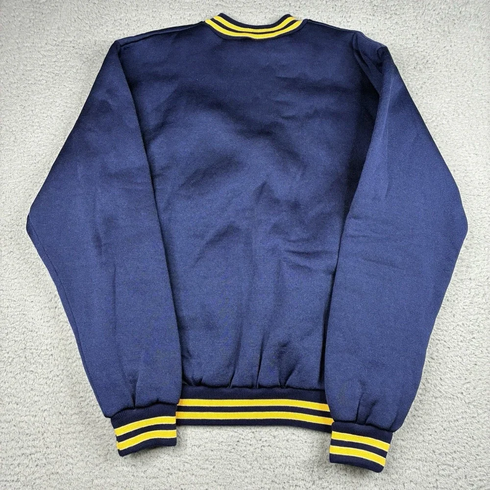 Vintage Notre Dame Nylon Crewneck Sweatshirt Mens Large Blue 70s 80s USA